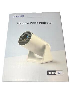 WIMIUS Mini Projector S27 With WIFI + Bluetooth 2025 1080P White - NEW
